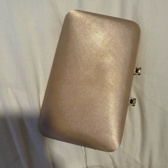 INC International Concepts Champagne Clutch with Crystal Detail - Picture 3 of 6